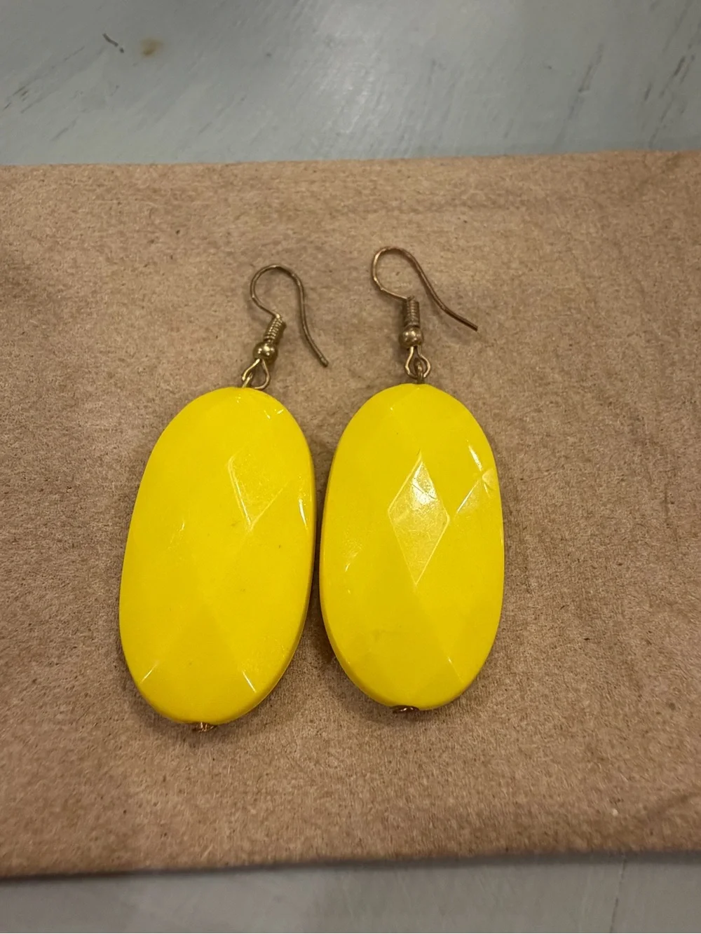 Yellow Statement Bib Necklace and Earring Set